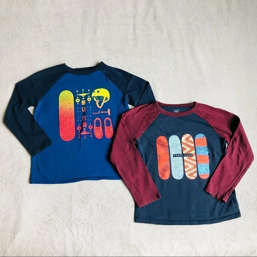 Gap Kids Raglan Long Sleeved Tees(lot of 2)